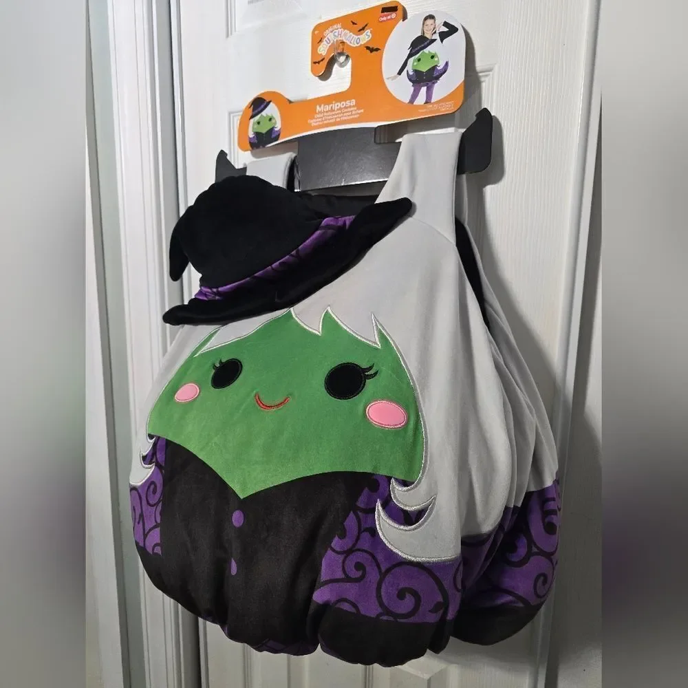 Nwt Squishmallows Kids' Mariposa the Witch Halloween Costume Suit One Size
